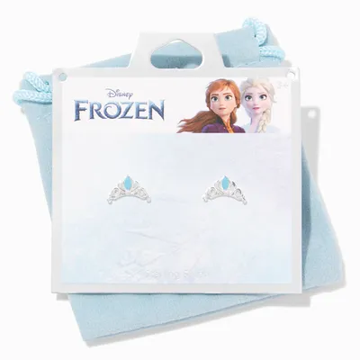 Sterling Silver ©Disney Frozen Elsa Tiara Stud Earrings