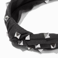 Black Square Spikes Knotted Headband