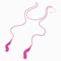 Pink Tassel Lasso Multi-Strand Necklace