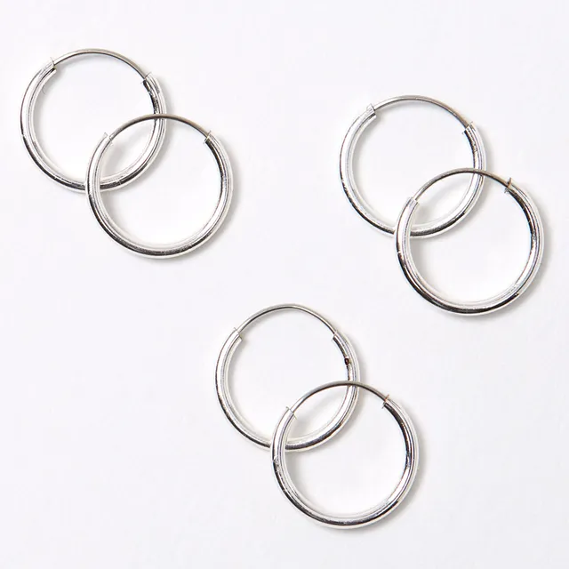 Gold 40MM Mixed Hoop Earrings - 3 Pack