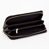 Faux Fur Wristlet - Black