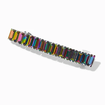 Iridescent Rainbow Crystal Hair Clip