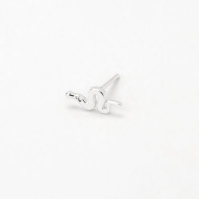Sterling Silver 22G Cubic Zirconia Snake Nose Stud