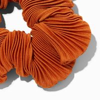 Pleated Orange Hair Scrunchie