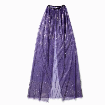 Purple Sequin Witch Costume Cape