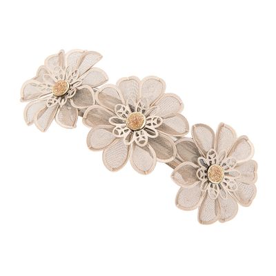 Trio of Gold Flowers Hair Clip