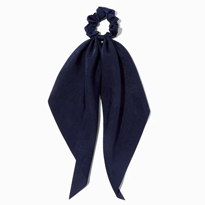 Navy Small Hair Scrunchie Scarf