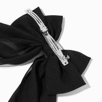 Black Bow Long Tail Barrette Hair Clip