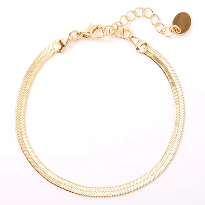 Gold Simple Sleek Chain Bracelet