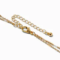 Icing Select 18k Gold Plated Embellished Compass Multi-Strand Necklace
