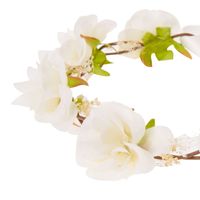 White Rosette Hair Flower Crown Flower Crown