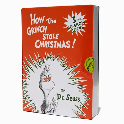 Dr. Seuss™ How The Grinch Stole Christmas No Show Socks - 3 Pack