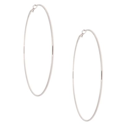 Silver 100MM Hoop Earrings