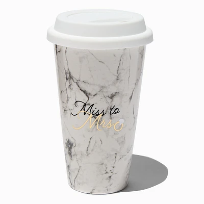 "Miss to Mrs." Ceramic Travel Tumbler