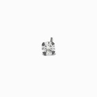 Sterling Silver 20G Square Crystal Nose Studs (3 Pack)
