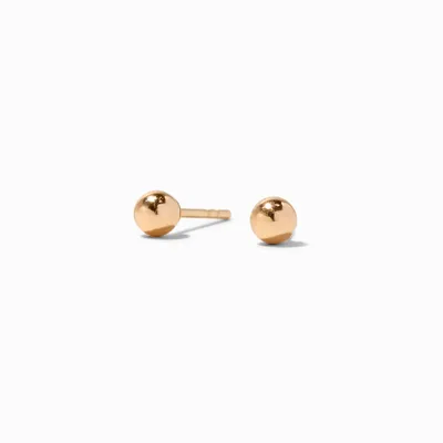 14K Gold 3MM Ball Stud Earrings