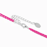 Pink Tassel Lasso Multi-Strand Necklace