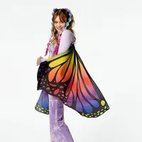 Rainbow Monarch Butterfly Wings Cape