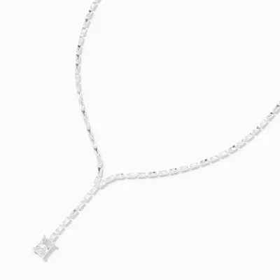 Silver Cubic Zirconia Diana Y-Neck Necklace