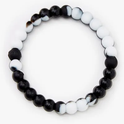 Black & White Courage Fortune Stretch Bracelet