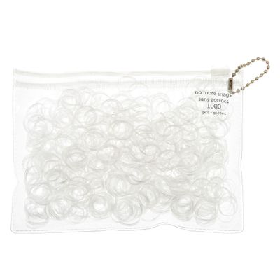 No More Snag Mini Hair Ties - Clear, 1000 Pack