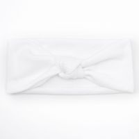 Wide Jersey Knotted Headwrap - White