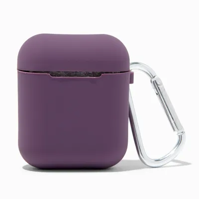 Solid Dark Purple Silicone Earbud Case Cover - Compatible With Apple AirPods®