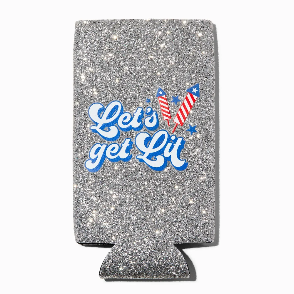 "Let's Get Lit" Tall Can Koozie