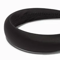 Black Silk Puffy Headband