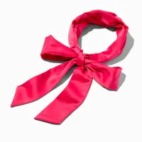 Hot Pink Silky Bow Twist Headwrap