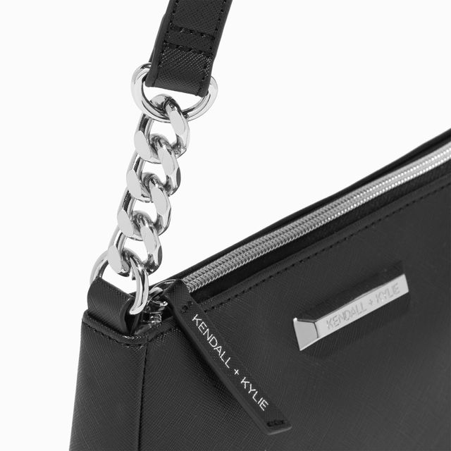 KENDALL + KYLIE Silver Crossbody Pouch Messenger Bag