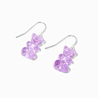 Purple Gummy Bear Drop Earrings
