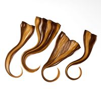 Ombre Faux Hair Clip In Extensions - Brown, 4 Pack