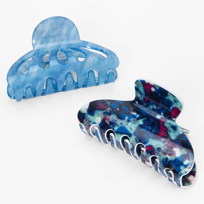 Blue Tortoiseshell Hair Claws - 2 Pack