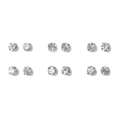 Crystal Stud Earrings  - 6 Pack