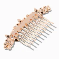 Rose Gold Daisy Rhinestone Hair Comb