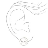 Silver Globe Stud Earrings