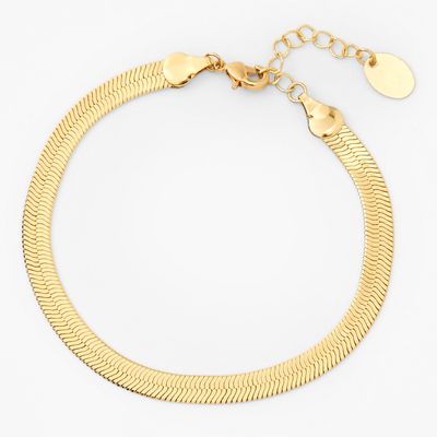 18kt Gold Plated Refined Snake Chain Bracelet