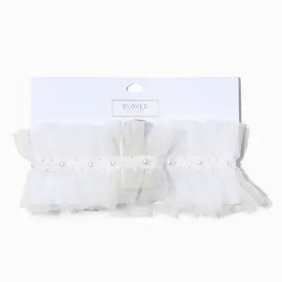 White Lace Garter With Flask