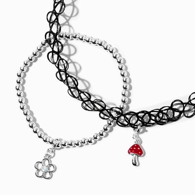 12 Days of Charms Advent Calendar Tattoo Choker Necklace & Stretch Bracelet Set