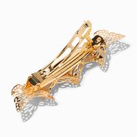 Gold Filigree Embellished Butterfly Hair Barrette