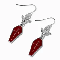 Red Coffin 1.5" Drop Earrings