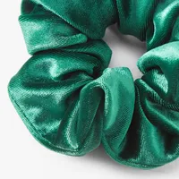 Medium Velvet Hair Scrunchie - Emerald