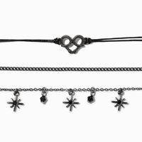 Hematite Pretzel & Starburst Bracelet Set - 3 Pack