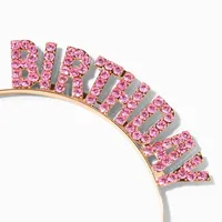 "It's My Birthday" Pink Gemstone Headband