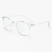 Solar Blue Light Reducing Round Clear Lens Frames - Blue