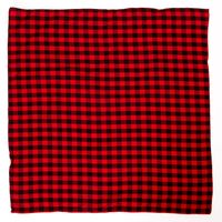 Red & Black Checkered Bandana Headwrap