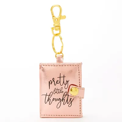 Pretty Little Thoughts Mini Diary Keychain - Pink