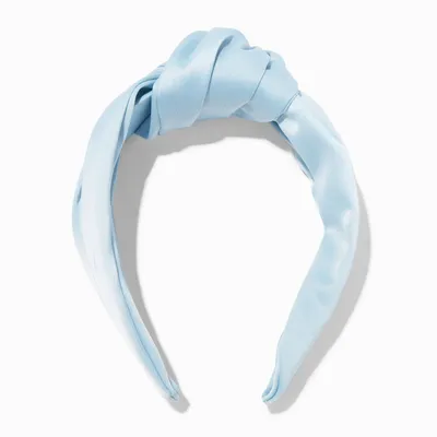 Light Blue Silk Knotted Headband