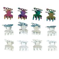 Glitter Anodized Butterfly Hair Claws - 12 Pack